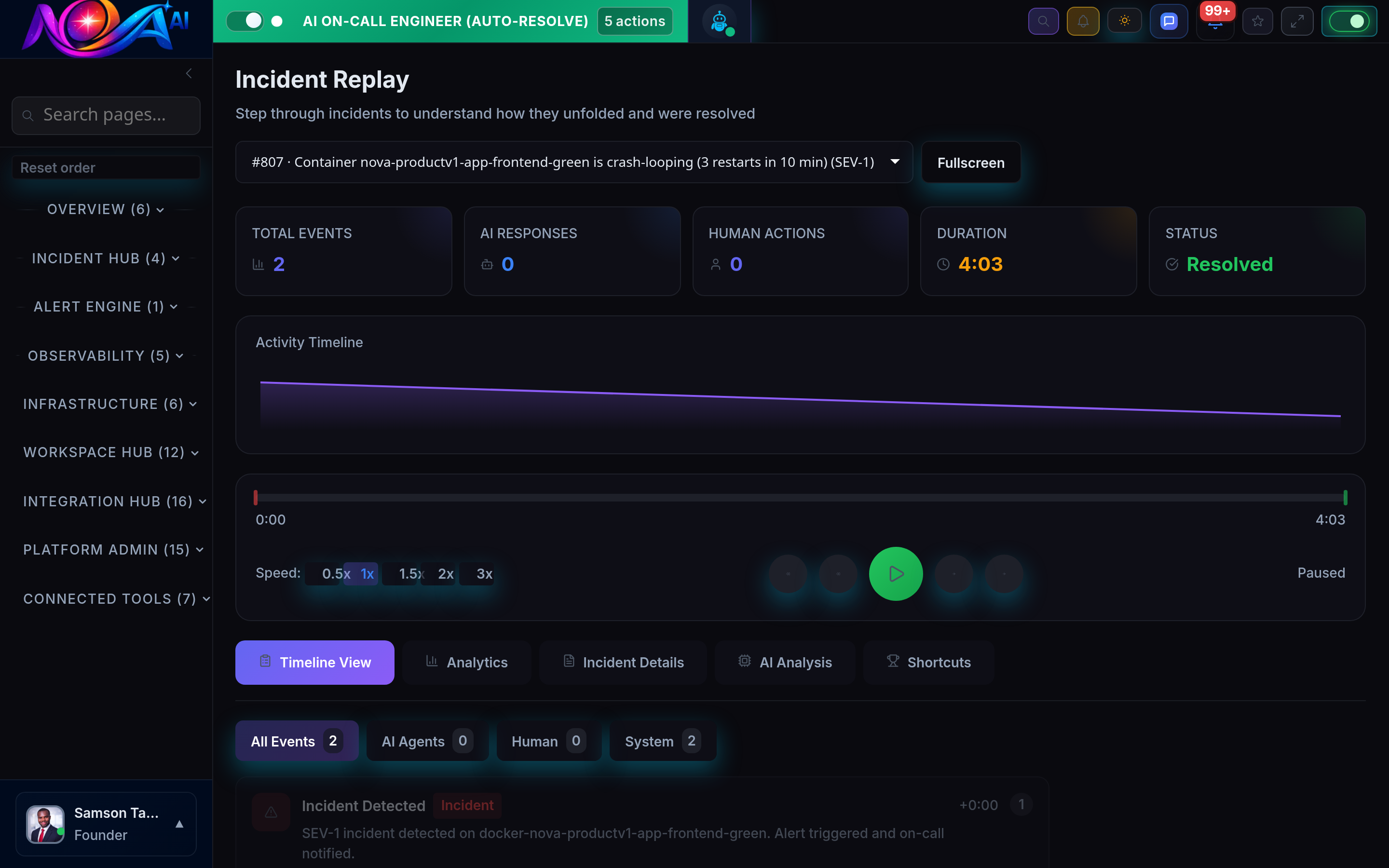 Nova AI Incident Replay