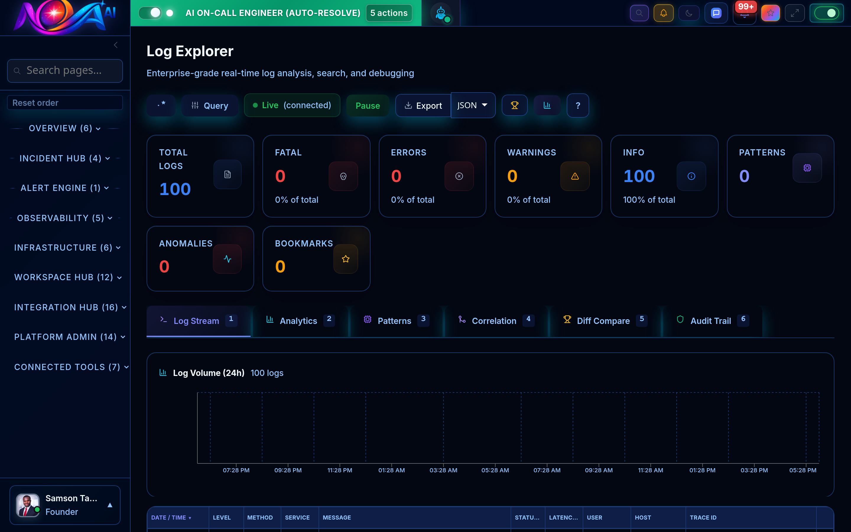 Nova AI Log Explorer